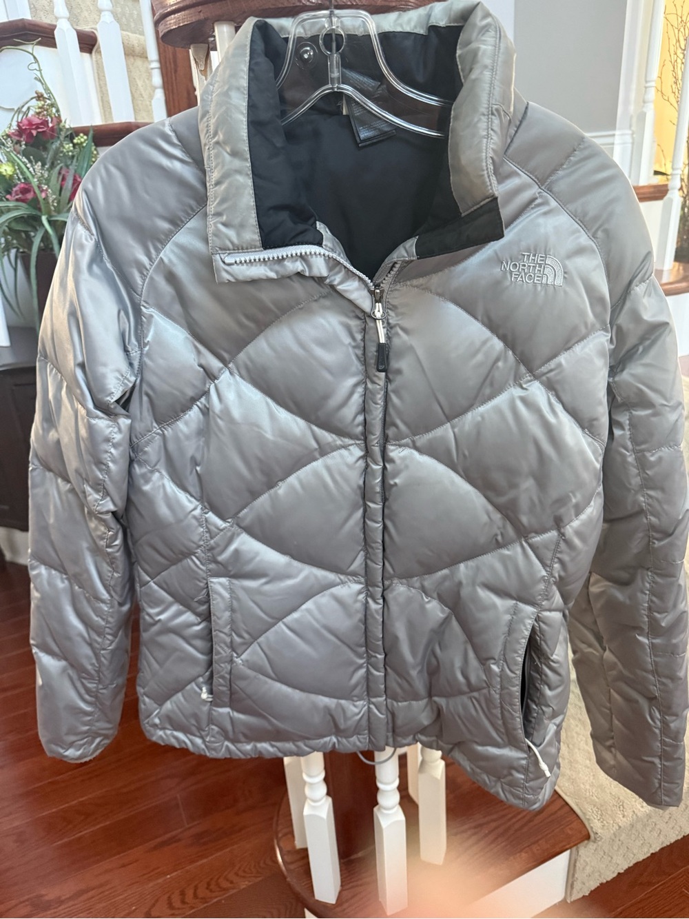The North Face Women's Silver Quilted Puffer Jacket